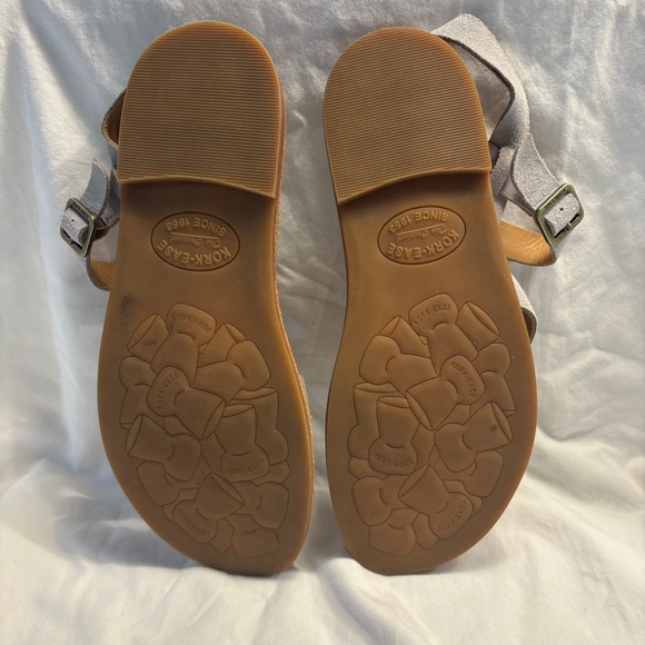 Kork Ease Nogales Sandals Size 8 Grey Suede Comfort Shoes Womens Flats Leather - Picture 6 of 7
